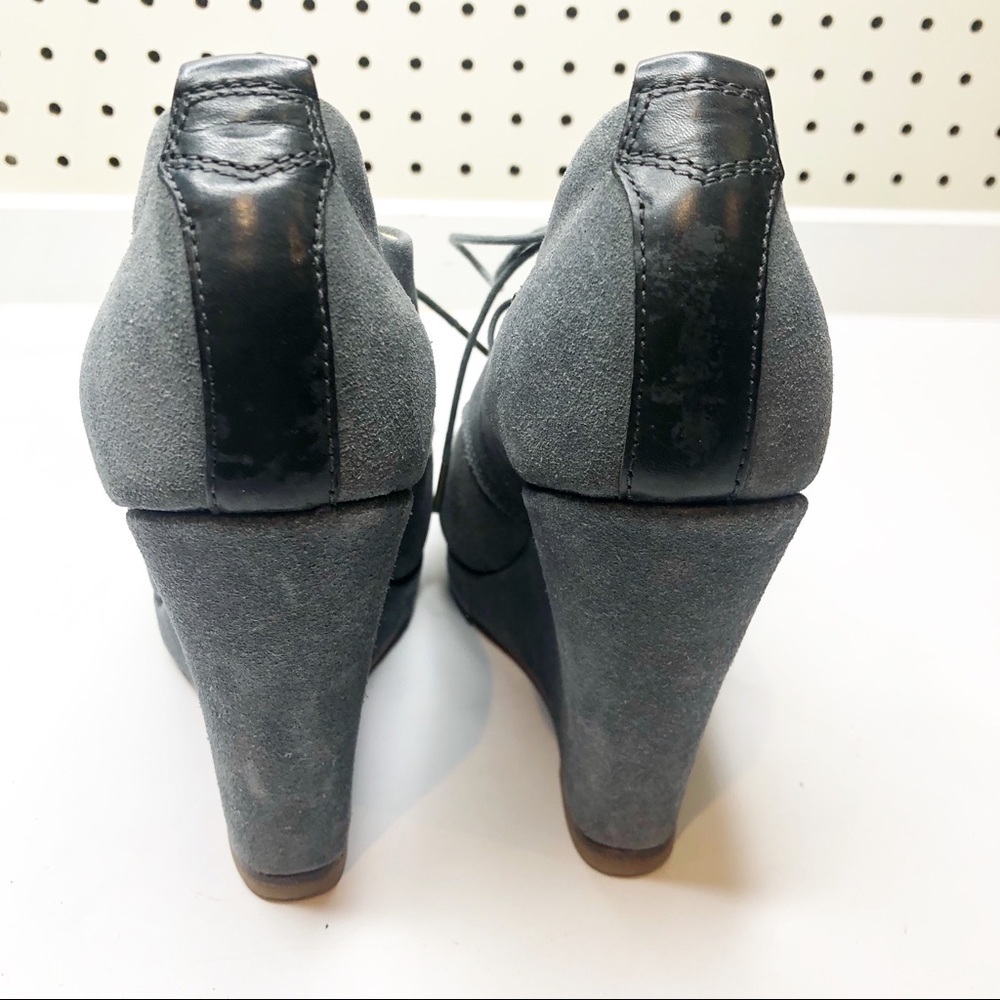 Rag & Bone | Suede Sahara Open Toe Wedges - image 6